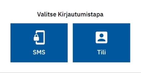 koodi - Kirjoita kirjautumiskoodi syötä SMS koodi -kenttään Laitteen asetuksista riippuen koodi saattaa myös siirtyä automaattisesti