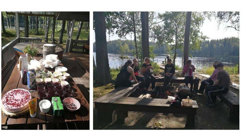 antoi silmitöntä taisteluraivoa. Kuva 13. Rannalla. Rannalla nuotiopaikalla nautittiin retkieväät.