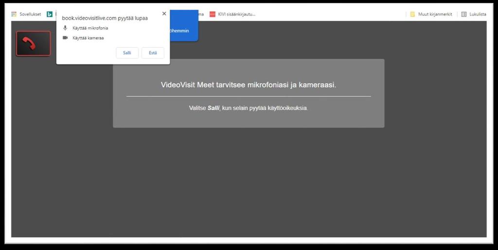 2(9) Videovastaanotolle liittyminen tietokoneella 1. Saat sähköpostiisi varattua aikaa edeltävänä päivänä kutsun osoitteesta Videovisit noreply@videovisit.fi 2.