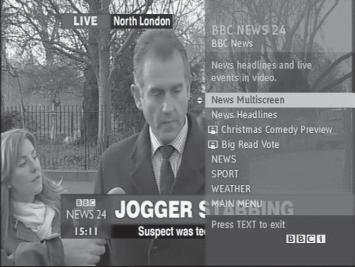 128 DIGITAALINEN TEKSTITELEVISIO DIGITAALINEN TEKS- TITELEVISIO Teksti-TV digitaalisessa palvelussa Tämä toimii vain Isossa-Britanniassa ja Irlannissa.
