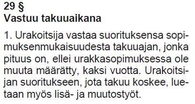 36 neet, on urakoitsijalta löydyttävä kuittaus tästä, jolla hän voi vedota kuitattuun laiteopastusasiakirjaan, mikäli kojeen rikkoutuminen johtuu huoltomiehen käyttövirheestä.