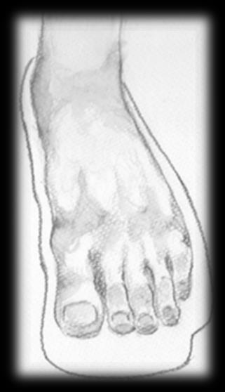 Mallipohjallisen piirtämisohjeet: Mallipohjallisen piirtää toinen henkilö, jotta jalkasi eivät liikahda. Seiso tasaisesti molemmilla jaloilla.