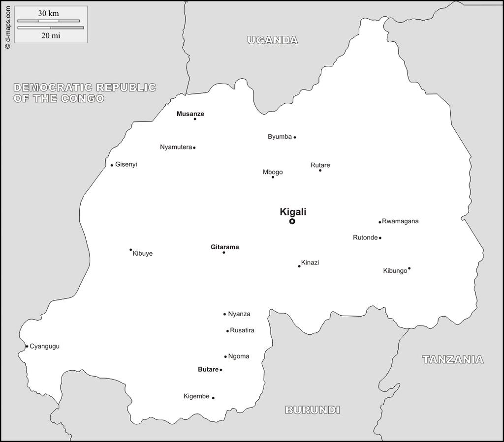 73 7. Appendices: Appendix A: Map of Rwanda Appendix B Brief Chronology of Rwandan Conflict (from Barnet, 183-187) 1885-1973 1885 Berlin Conference makes Ruanda-Urundi a German colony.