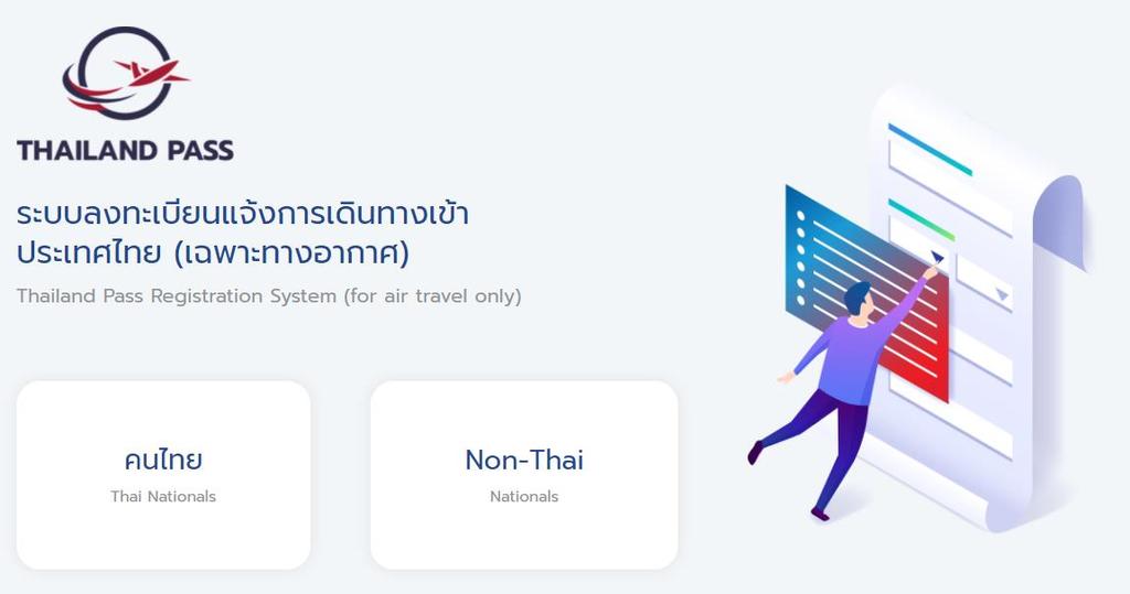 Rekisteröityminen Aloita ilmoittamalla ensin, oletko Thaimaan kansalainen eli valitse