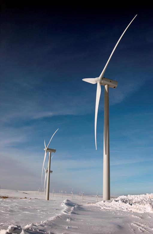Tuulivoimatuotanto Tuulivoimala käynnistyy 2,5 3 m/s tuulennopeudella Täyden tehon tuulivoimala saavuttaa, kun tuulen nopeus on 10 13 m/s Tuulivoimala sammutetaan, kun tuulen nopeus 25 30 m/s
