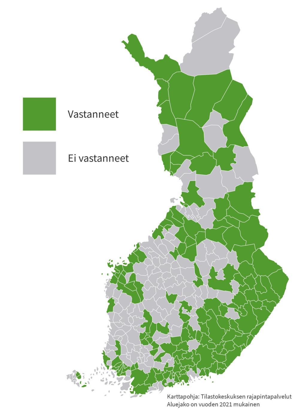 Kartoituksen toteutus Kunnalliset vastaajat Kuva 1.