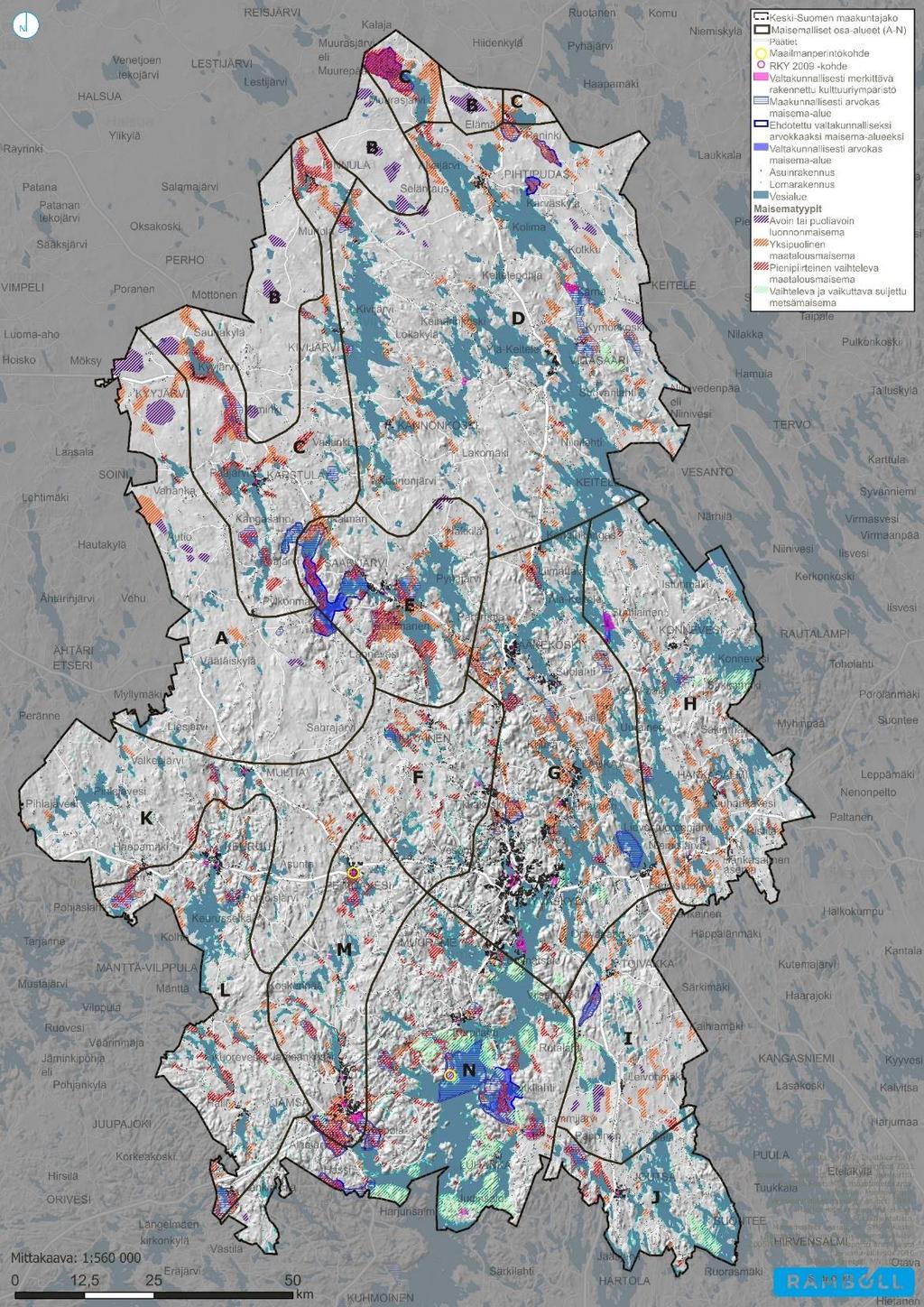 Maisematyyppianalyysi herkkyysperuste Valtakunnallinen Maisemamaakuntajako ja Maisemallinen