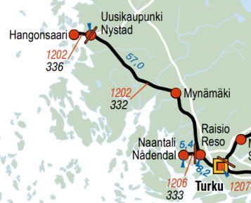 Liite 1a Investointiohjelman 2023-2030 ratahankkeet R6 Turku-Uusikaupunki peruskorjaus sekä Raisio- Naantali peruskorjaus ja sähköistys (hankekori 1A) Tiedot päivitetty 11.3.2022 Turku-Uusikaupunki- ja Raisio-Naantali -radat ovat elinkeinoelämälle tärkeitä ratoja.