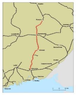 Liite 1a Investointiohjelman 2023-2030 ratahankkeet R10 Kouvola-Kuopio matka-aikojen lyhentäminen (hankekori 1B) Tiedot päivitetty 1.2.2022 Savon radalla välillä Kouvola Kuopio suurin henkilöjunien nopeus on nykytilanteessa pääasiassa 140 km/h.