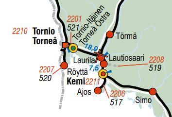 Liite 1a Investointiohjelman 2023-2030 ratahankkeet R12 Lautiosaari-Elijärvi ja Tornio-Röyttä peruskorjaukset ja sähköistykset (hankekori 1B) Tiedot päivitetty 1.2.2022 Lautiosaari-Elijärvi- ja Tornio-Röyttä -yhteydet ovat Kemi-Laurila-Tornio -rataosalta erkanevia yhteyksiä.