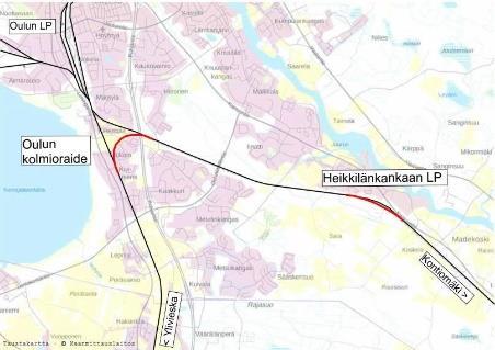 Liite 1b Investointiohjelman 2023-2030 ulkopuolelle jääneet ratahankkeet Oulu-Kontiomäki kehittäminen (hankekori 1A) Tiedot päivitetty 28.3.2022 Kokkola Kontiomäki -välillä tavaraliikenteen on mahdollista kulkea vaihtoehtoisesti Oulun tai Iisalmen kautta.