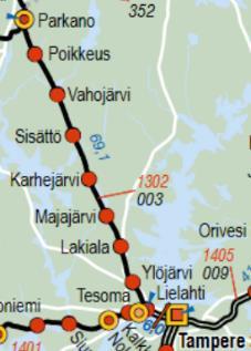 Liite 1b Investointiohjelman 2023-2030 ulkopuolelle jääneet ratahankkeet Tampere-Seinäjoki: Lielahti-Parkano Tiedot päivitetty 25.2.2022 Tampere (Lielahti) -Seinäjoki -väli on yksiraiteinen ja matkustajamääriltään Suomen toiseksi vilkkain rataosa.