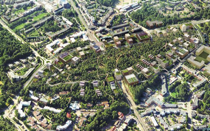 Virkistysverkoston kannalta ehdotus on kilpailun kehityskelpoisin ja yhteys Mätäjoenlaaksoon toimii. Ehdotus vastaa hyvin annettuihin suunnitteluohjeisiin viherverkoston ja luontoarvojen kannalta.