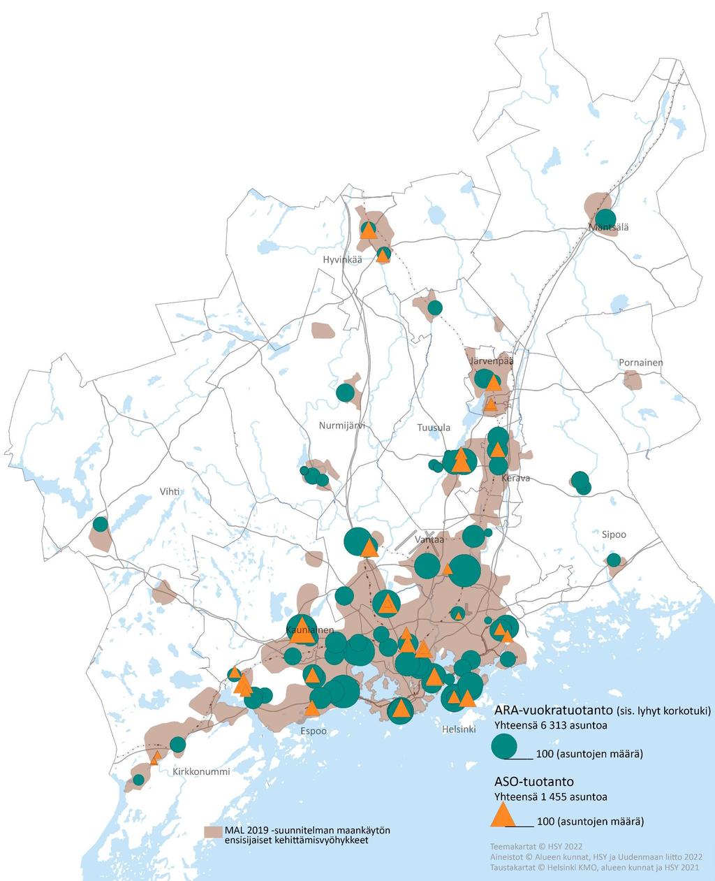 Asuntotuotantotarpeeseen vastaaminen Valtion korkotukema asuntotuotanto 2012-2021 4 500 Asumisoikeustuotanto Valmistuneet ARA-vuokra-asunnot ja asumisoikeusasunnot (ASO) 2020-21 Asuntojen määrä 4 000