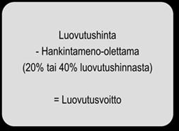 Luonnollisen henkilön, kuolinpesän tai yhteisetuuden luovutusvoittoa laskettaessa voidaan käyttää vaihtoehtoisesti hankintameno-olettamaa.