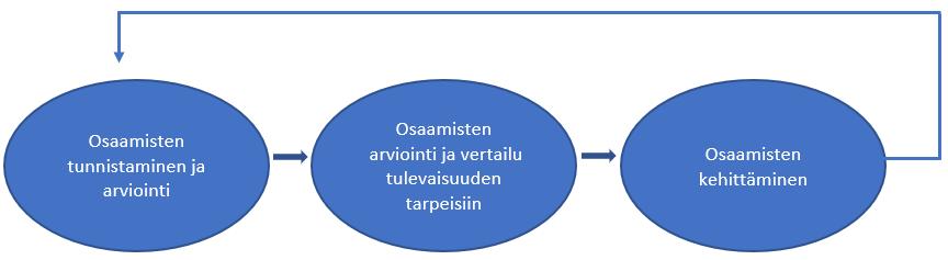 44 Kuvio 4. Osaamisen kehittämisen prosessi (mukaillen. Viitala 2007, 181.