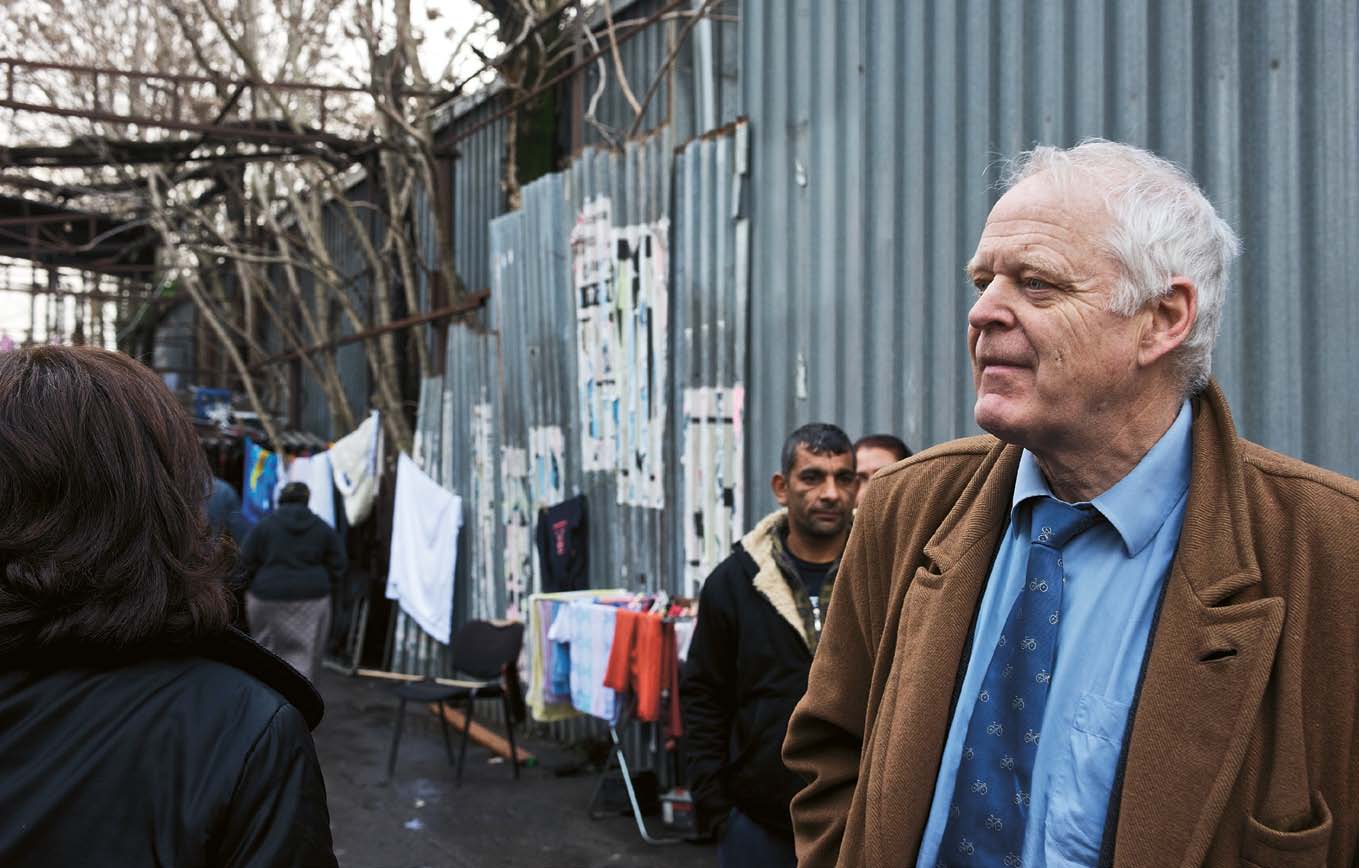 Thomas Hammarberg, Commissioner for Human Rights of the Council of Europe visiting the Roma camp in Monti Tiburtini, Italy.