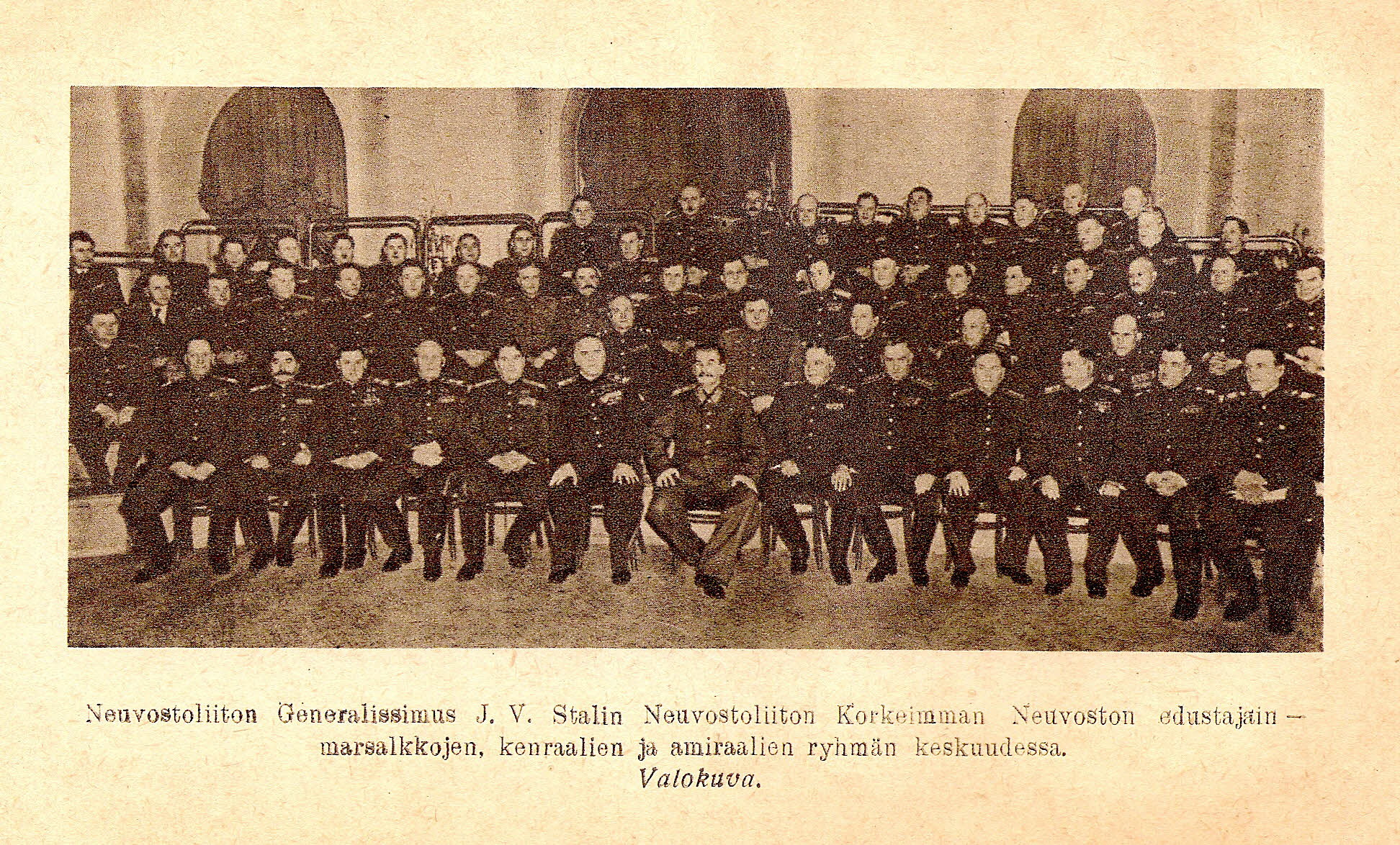 Neuvostoliitou Generalissimus J. V. Stalin Neuvosto liiton Korkelmma.