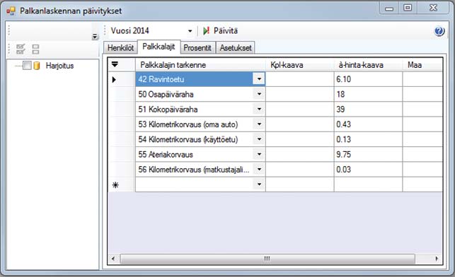 Tilikausi päättyy 31.12.2014 Muistilista Numerosarjat Mikäli haluat numerosarjoihin oman numeroavaruuden uudelle tilikaudelle, muuta uusi ensimmäinen numero Asetukset Numerosarjat -toiminnolla.