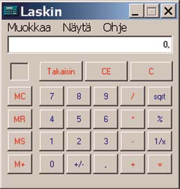 Laskin Laskimella voit suorittaa peruslaskutoimituksia, kuten yhteen- ja vähennyslaskua, sekä funktiolaskimessa olevia monimutkaisempia