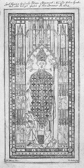 86 Kuva 25: Pyhän Henrikin ja piispa Maunu Tavastin kuvat Pyhän Henrikin sarkofagin kansilevyssä.