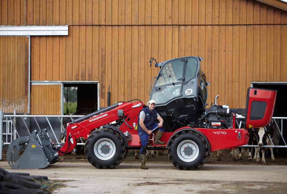 ja rahaa. Mukavuutta turvallisesti. Työlaitteet on helppo kytkeä hydraulisesti ja ne voidaan lukita ja irrottaa näköyhteys säilyttäen.