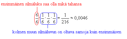 16. Riippumattomien tapahtumien kertosääntö* Kertolasku ja yhteenlasku ovat todennäköisyyslaskennan peruslaskutoimituksia.