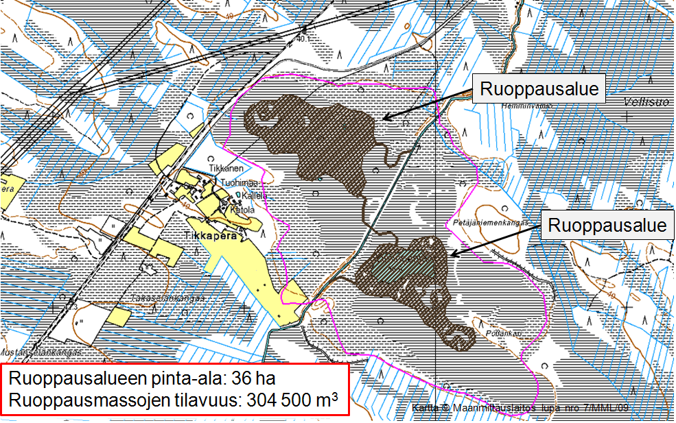 Liminganjärven vesitilavuus eri ruoppausvaihtoehdoilla on esitetty kuvassa 7.
