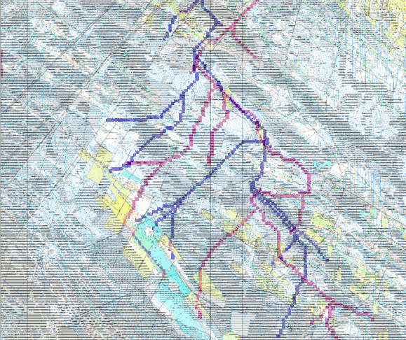 58 Kuva 16. Lopullinen manuaalisesti lisätty ojaverkosto WMS-käyttöliittymässä. Taustakartta Maanmittauslaitos lupa nro 7/MML/09.