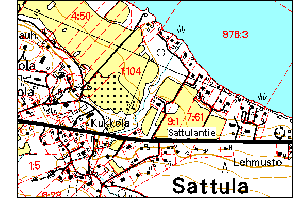 Viereisen talon vuoksi allas on syytä padota kahdesta paikasta, jotta talon kohdalla altaan vedenpinta on alhaalla eikä talon kellarikerrokselle ei aiheudu haittaa.