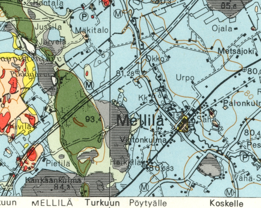 29 Kuva 8. Poikkileikkauskuva (A kuvassa 1) Virttaankankaalta, josta näkee harjun rakenteen.