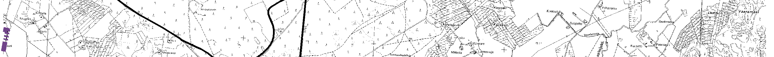 luonnehtivat lukuisat 2-5 m korkeat rantavallit ja