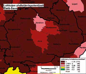 Kuvassa vihreä väri osoittaa hyvää, keltainen kohtalaista, ja punainen (mitä vaaleampi, sitä parempi) huonohkoa tilannetta.