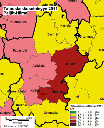 Suurlohkojen keskikoko maakunnassa on 13,0 hehtaaria, joka on 26 prosenttia Suomen keskiarvoa suurempi.