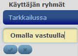 Omat ryhmät Voit luoda omia nimettyjä ryhmiä, joihin voit vapaasti koota mittauspisteitä. Sama mittauspiste voi olla samanaikaisesti useammassakin omassa ryhmässä.