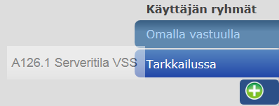 Napsauta uudelleen -merkkiä, jos on tarvetta useammalla omalle ryhmälle. Toista kunnes kaikki tarvittavat omat ryhmät on luotu. Omat ryhmät järjestyvät sivupalkkiin aakkosjärjestykseen.