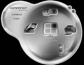 3. COMPANION SUITE IH:n käyttäminen Valintaikkunasta Companion Director voit käyttää lukuisia monitoimilaitteen toimintoja tietokoneen kautta.