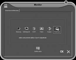 VAIHTOEHTO 1 SKANNAA KOHTEESEEN Avaa Skannaa kohteeseen -ikkuna tietokoneen näytölle painamalla monitoimilaitteen Á-näppäintä. Skannaus alkaa.