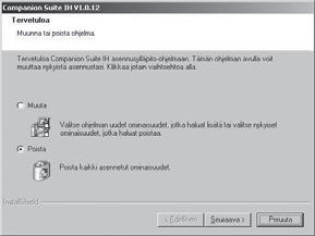 (Ellei ohjelma käynnisty, etsi CD-ROM-asema Windows Explorerilla ja valitse kaksoisnapsauttamalla ohjelma Setup.exe.