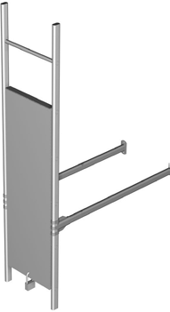RakMK F2:n mukaan sivuttaista siirtymistä varten (kulku esimerkiksi tikkaalle kahden ikkunan välissä) seinälle asennetaan tarkoituksenmukainen