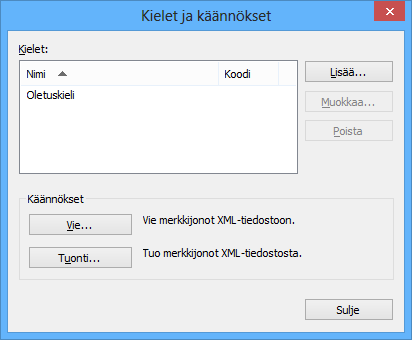M-Files 10 Huom. Varsinaisten dokumenttien tai muiden kohteiden nimet eivät ole käännettävissä. Arvolistojen oletusasetuksena on, että arvolistan sisältöä ei käännetä.