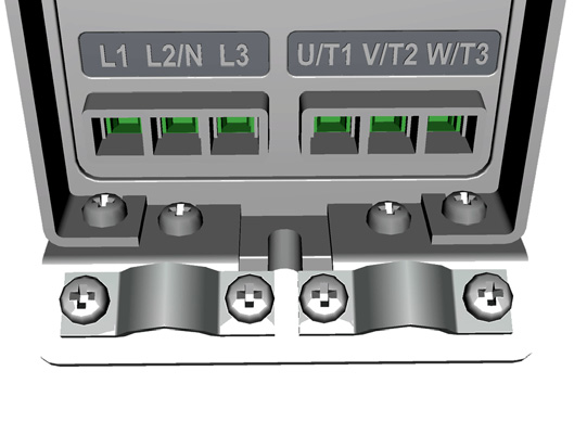 ASENNUS vacon 5 2.2 Kaapelointi ja kytkennät 2.2.1 Tehokaapelointi Huomautus: Kiristysmomentti tehokaapeleille on 0,5-0,6 Nm (4-5 in.lbs).