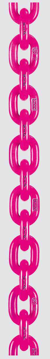 Lukuisia etuja VIP-leima jokaisessa kettinkilenkissä VIP-merkinnällä varustetut kapealenkkiset kettingit on päällystetty kestävällä vaaleanpunaisella värillä.