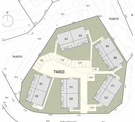 Asemapiirros Asunto-Osakeyhtiön nimi ja osoite Asunto Oy Espoon Hallavanpuro Hallavatorpantie, 02820 Espoo Tontin tiedot Kunta Espoo Kaupunginosa 74 Kortteli 3 Tontti Tontin pinta-ala 3.