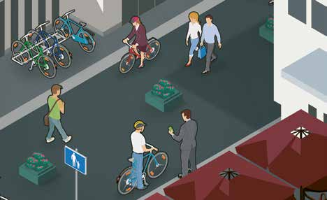 Kaikkien kuljettajien, myös pyöräilijän, on annettava kävelijälle esteetön kulku.