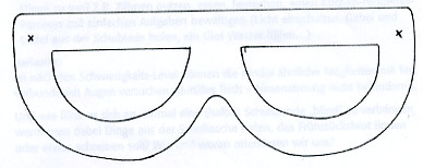 Kuminauha kiinnitetään silmälasikehyksiin ja vedetään pään ympäri. Epätarkkojen silmälasien tulee peittää hyvin myös sivuilta, jotta ei voida harjoittaa vilppiä.