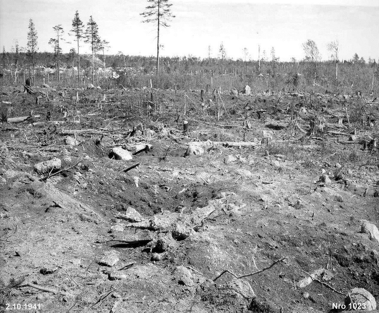 Nelkanjärvi Tie on selvä pataljoonien mennä läpi vihollisasemaan.