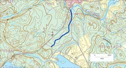 195 "Vaariinniitynoja" Terälahti Kuusivaltaisessa metsässä virtaavat uoma. Kiimajoen alue VALUMA-ALUEEN NUMERO 35.381 Maaperä hiesua ja savea. Havumetsää.