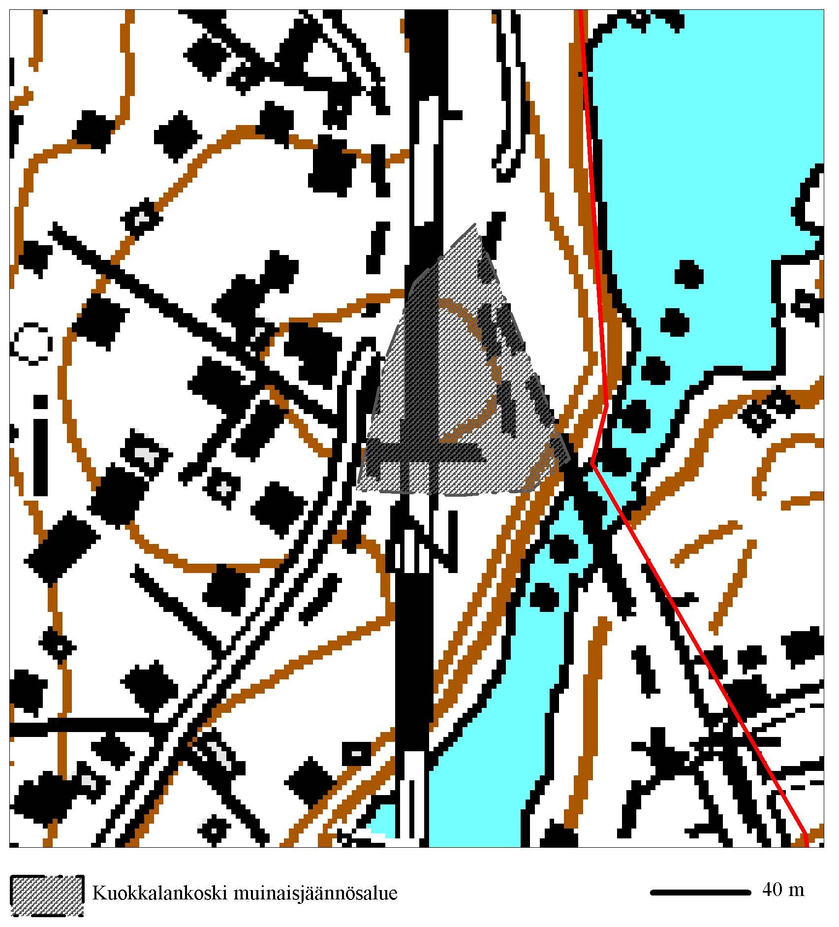 4. Kuokkalankoski Pappila kivirakenteet MK 1: 1000 PK 2123 07