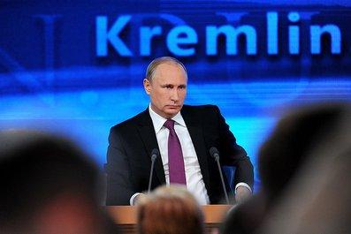 Venäjän federaation presidentin Vladimir Putinin suuri lehdistötilaisuus 18. joulukuuta 2014, Moskova 18. joulukuuta 2014 Vladimir Putinin lehdistötilaisuus.